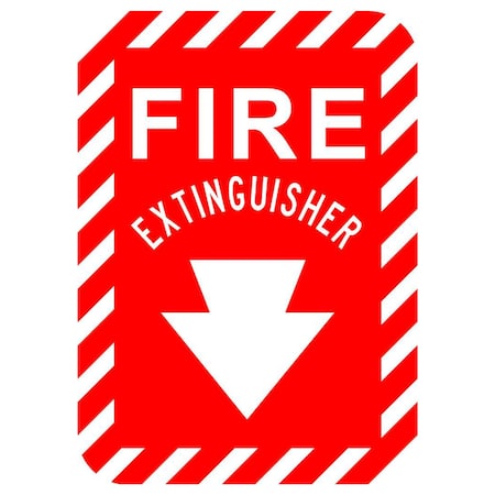Sign Solutions Usa Fire Extinguisher Arrow 10"X14" Diamond Grade Cubed Reflective (DG3) 080 DCS09DWT1014CUS00065